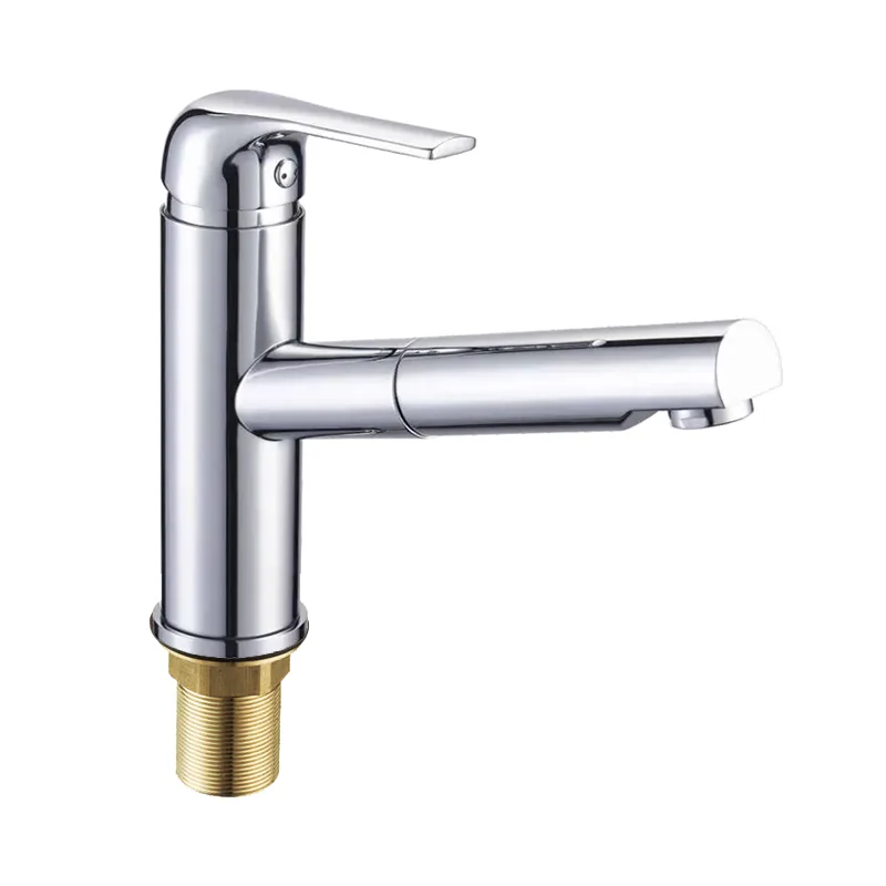 Chrome Plated Pull Out Kitchen Faucet Mixer