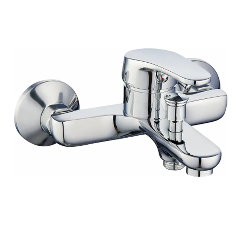 Seinään kiinnitettävä kolmisuuntainen kylpyhuonehana